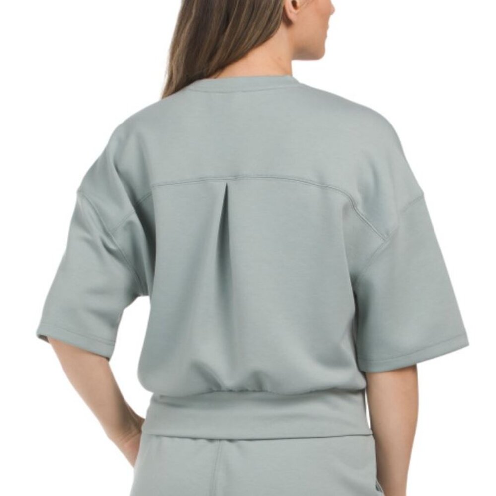 NWT KYODAN Stretch Knit Crew Neck Short Sleeve Top - Picture 6 of 10